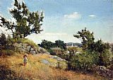 Willard Leroy Metcalf A View of the Village painting